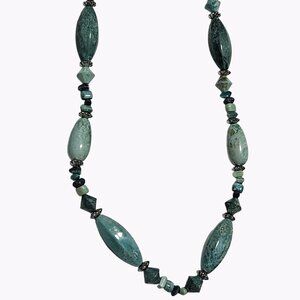 Southwest Chunky Turquoise Gemstone Beaded Necklace Fashion Jewelry Women